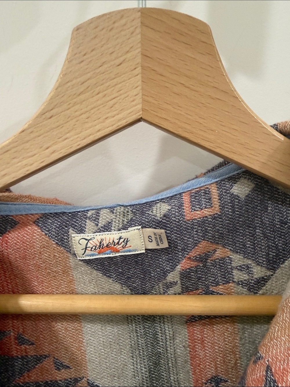 Faherty Aztec Pattern Hooded Pullover Sweater - Multi-Color - Picture 2 of 4